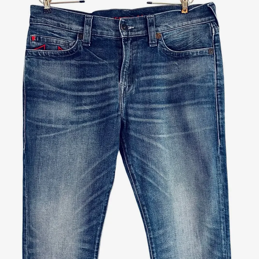 True Religion Manchester United Geno Slim Men's Jean Blue Size 34